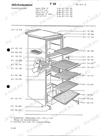 Взрыв-схема холодильника Aeg SIEHE 621510104 - Схема узла Section1